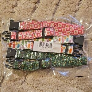 Set Of 3 Holiday Dog Collars